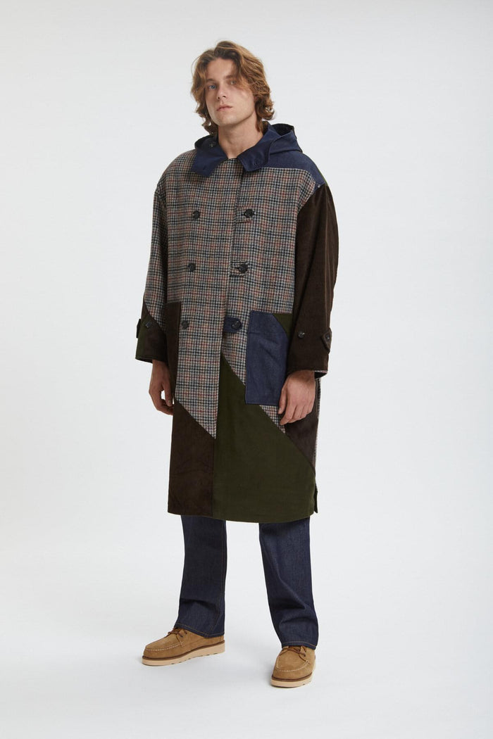 Baracuta Four Climes Patchwork Duffle Coat Multicolor