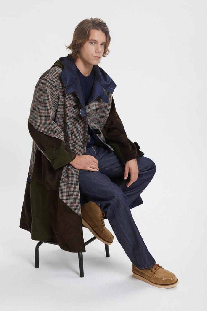 baracuta Four Climes Patchwork Duffle Coat Multicolor