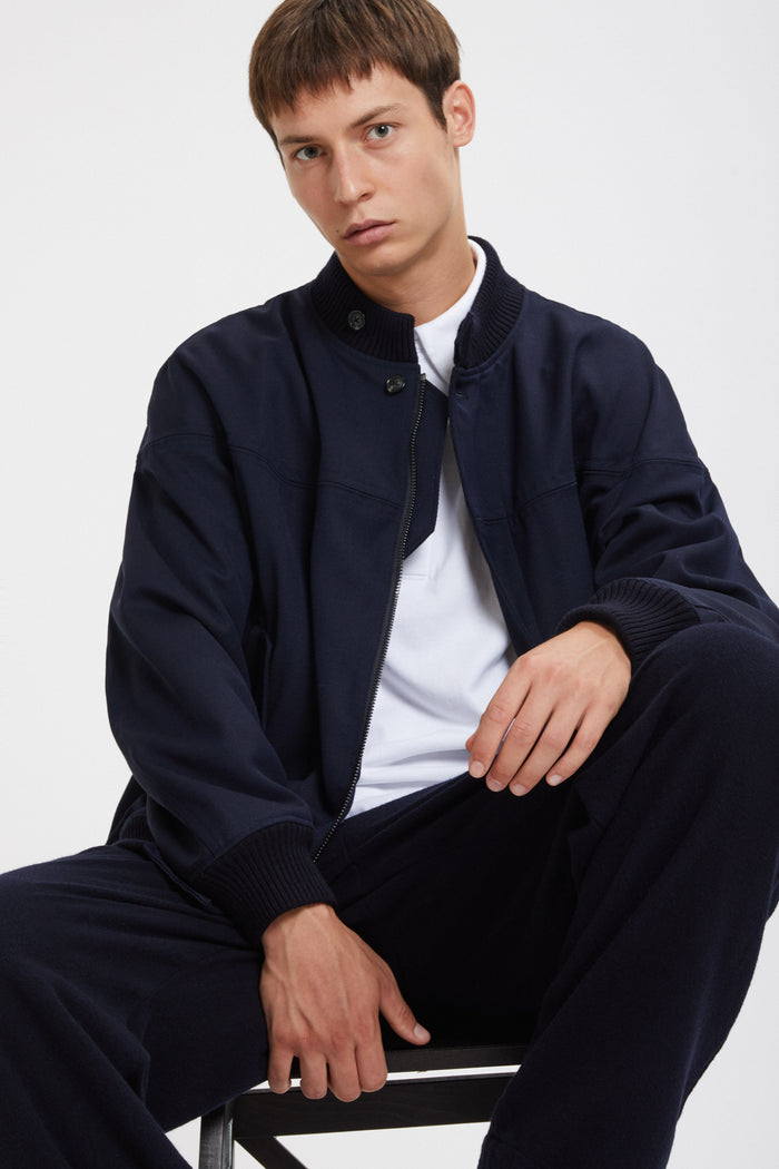 Baracuta Four Climes Whipcord Derby Jacket Dark Navy