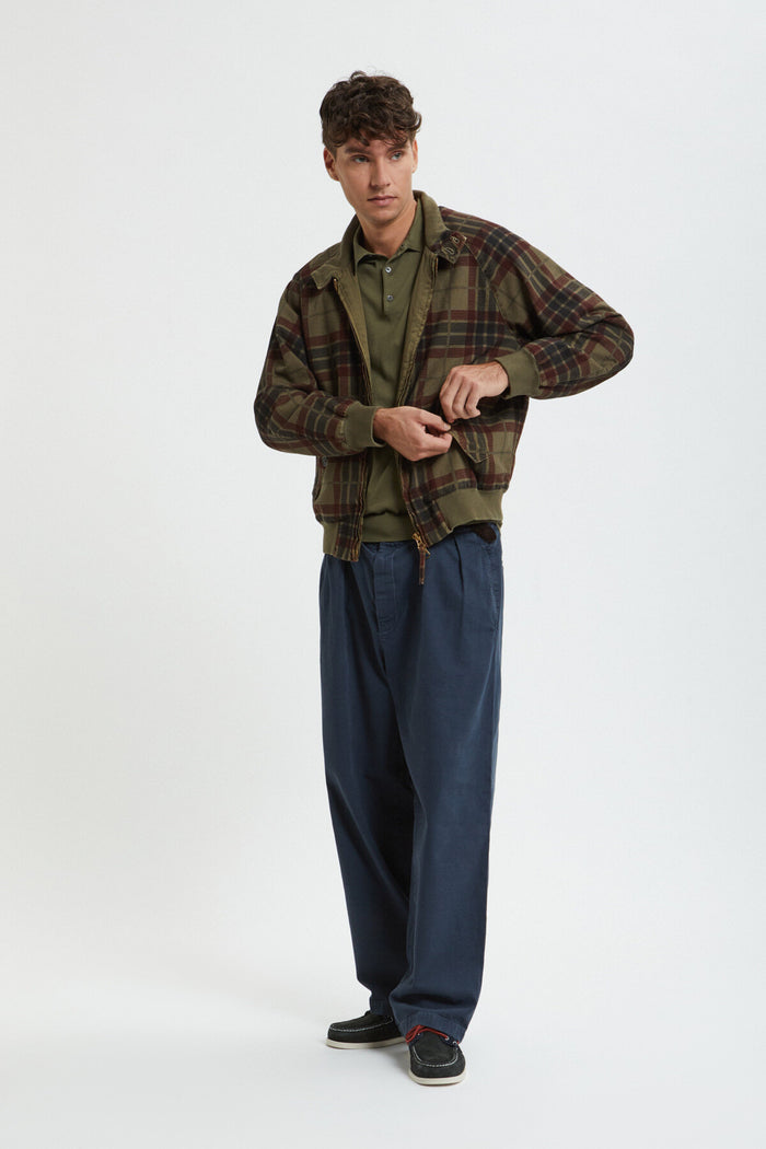 Baracuta G9 Printed Canvas Garment Dyed Tarmac Maxi Tartan