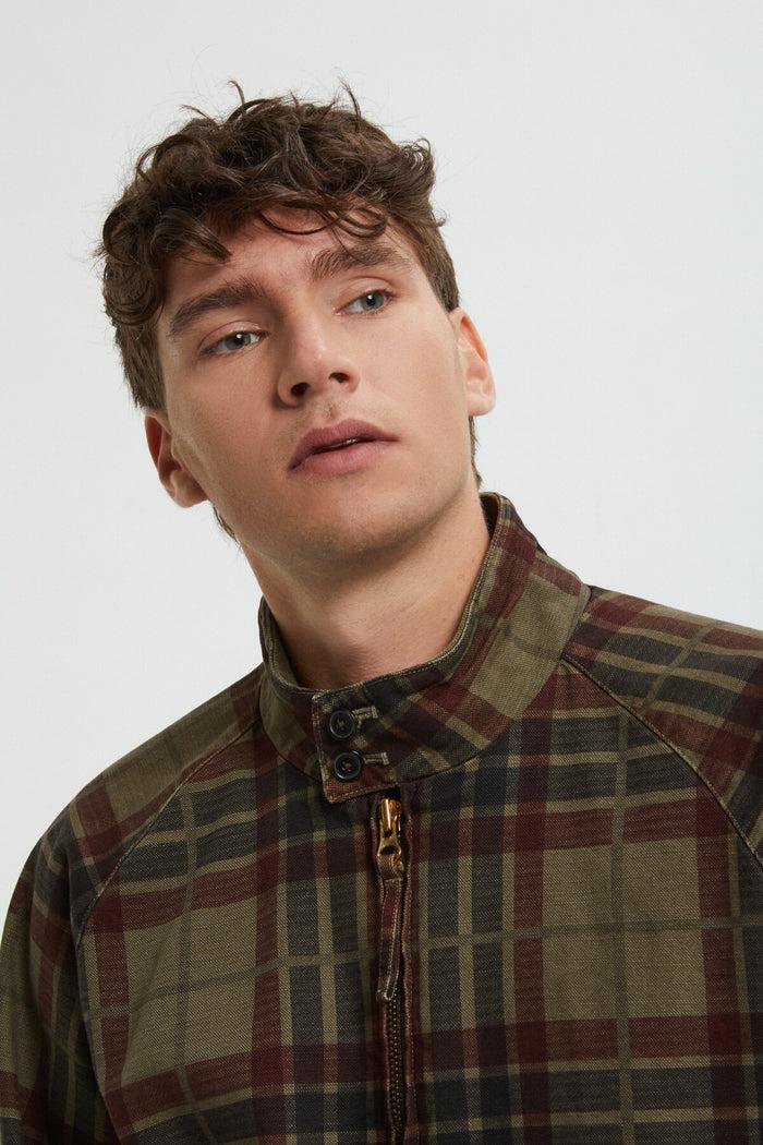 Baracuta G9 Printed Canvas Garment Dyed Tarmac Maxi Tartan