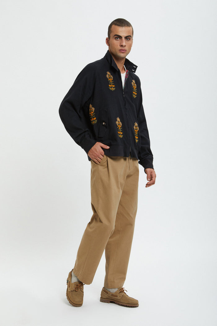 Baracuta Kartik Research X Baracuta Embroidered G9 Jacket Black