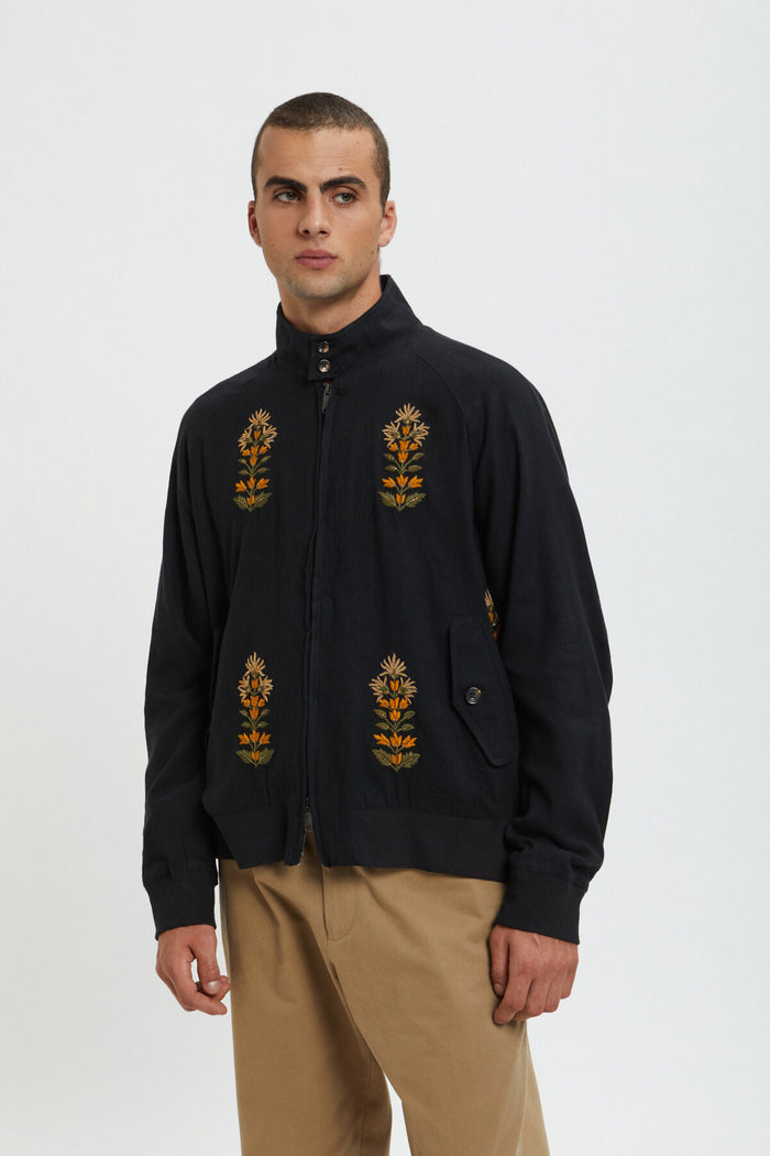 baracuta Kartik Research x Baracuta Embroidered G9 Jacket Black