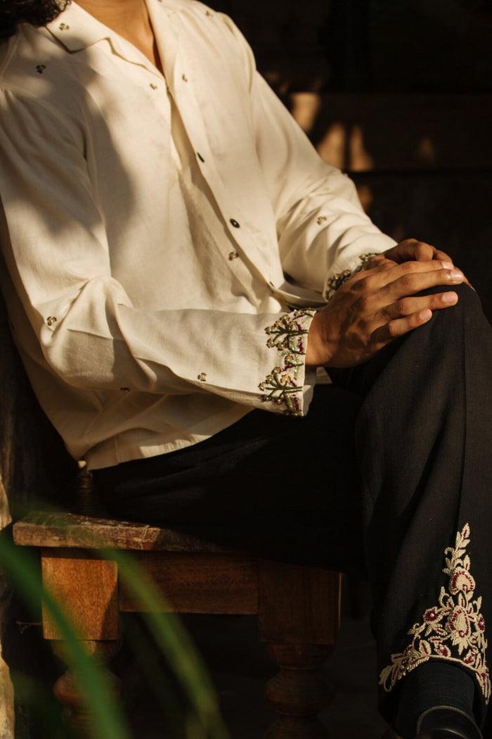 baracuta Kartik Research x Baracuta Handloom Shirt White