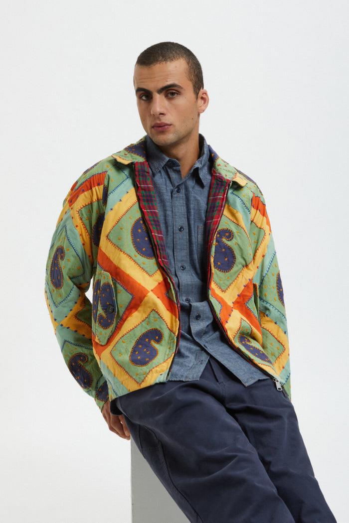 Baracuta Kartik Research X Baracuta Paisley G4 Jacket Turquoise Blue