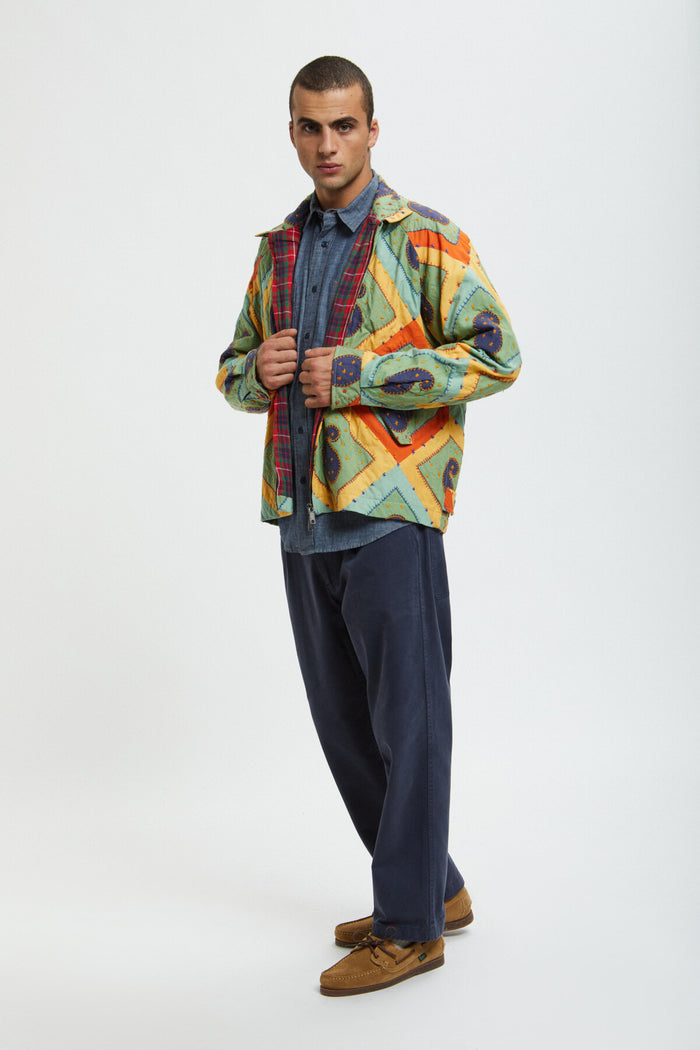 Baracuta Kartik Research X Baracuta Paisley G4 Jacket Turquoise Blue