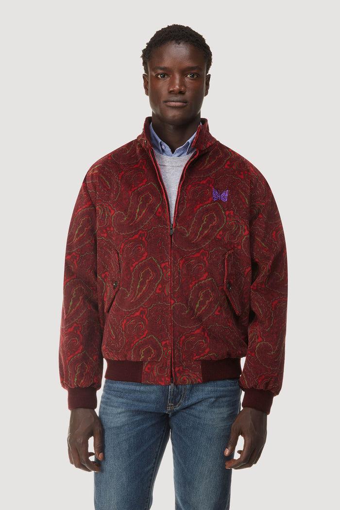 Baracuta Needles G9 Printed Corduroy Paisley Burgundy
