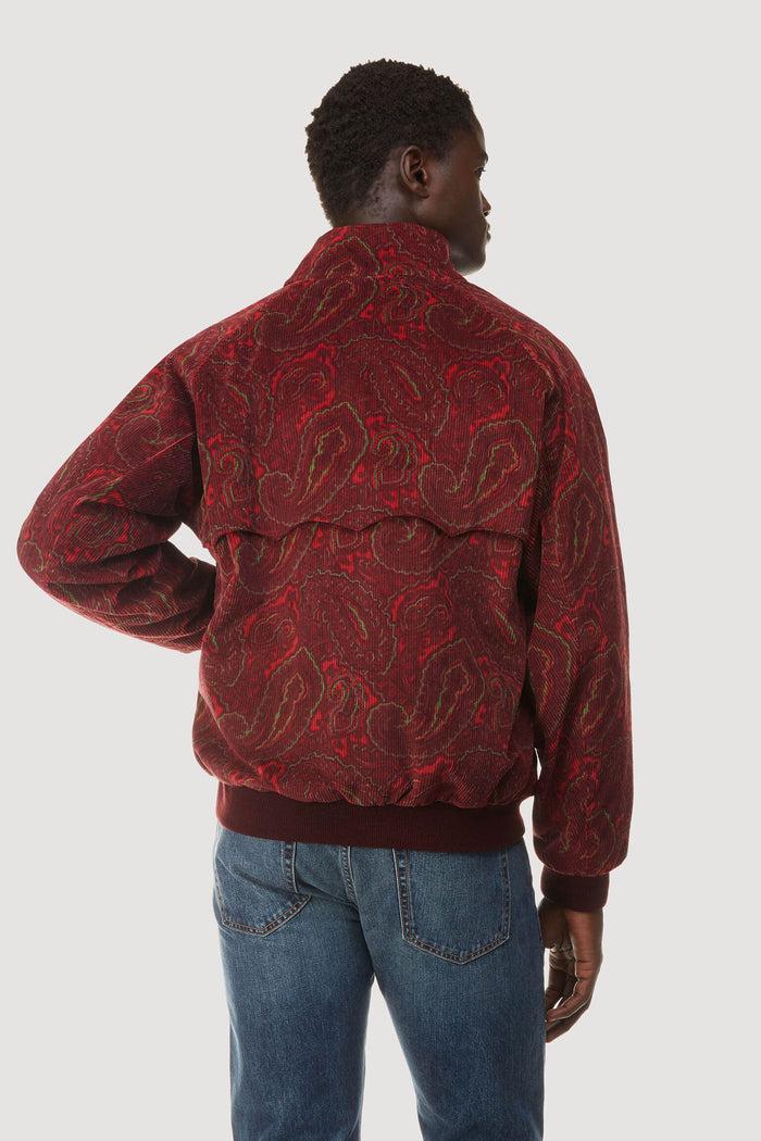Baracuta Needles G9 Printed Corduroy Paisley Burgundy