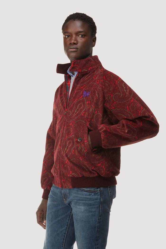 baracuta Needles G9 Printed Corduroy Paisley burgundy