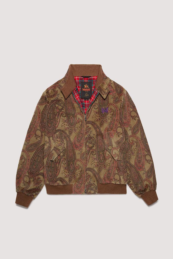 baracuta Needles G9 Printed Corduroy Paisley pale green