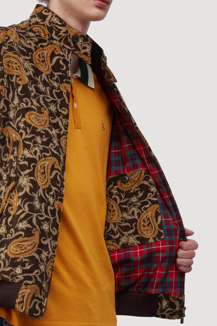 Baracuta Needles G9 Printed Corduroy Paisley Yurta Brown