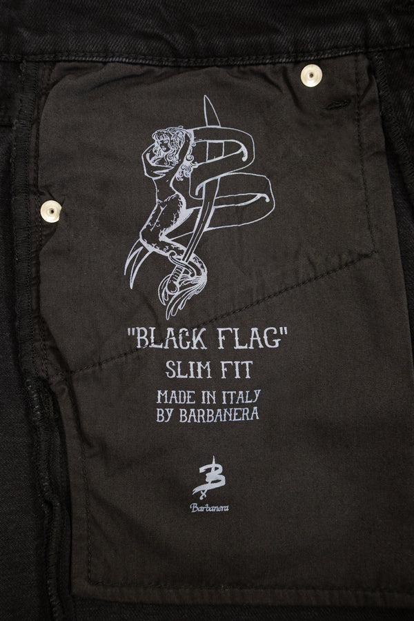 Barbanera Black Flag Vintage Black Wash Shorts