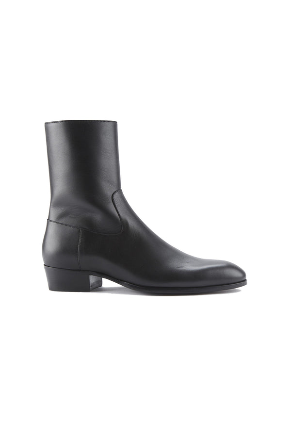 Barbanera Cash Black Calf Leather Boots