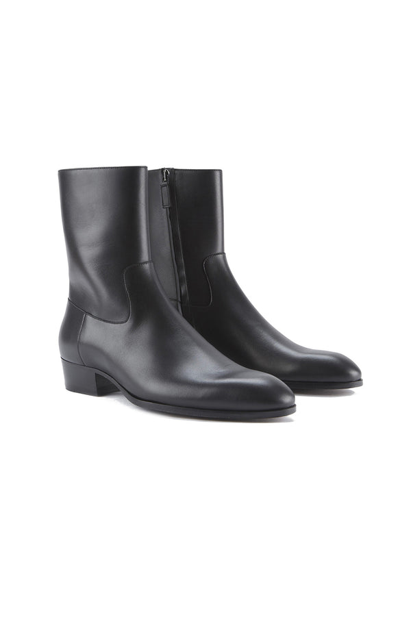 barbanera Cash Black Calf Leather Boots