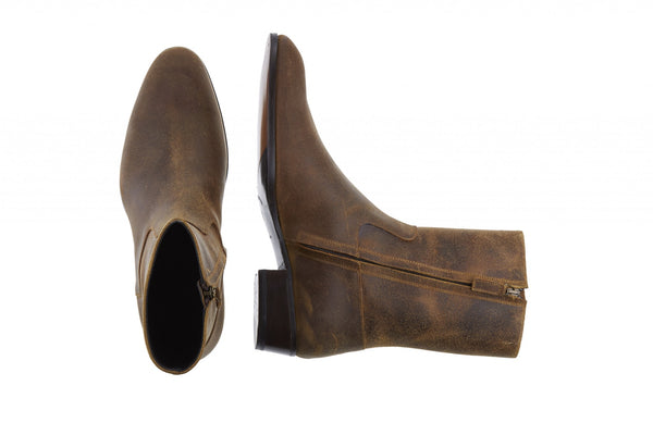 Barbanera Cash Brown Waxy Leather Boots
