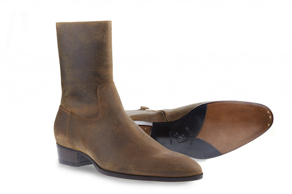 Barbanera Cash Brown Waxy Leather Boots