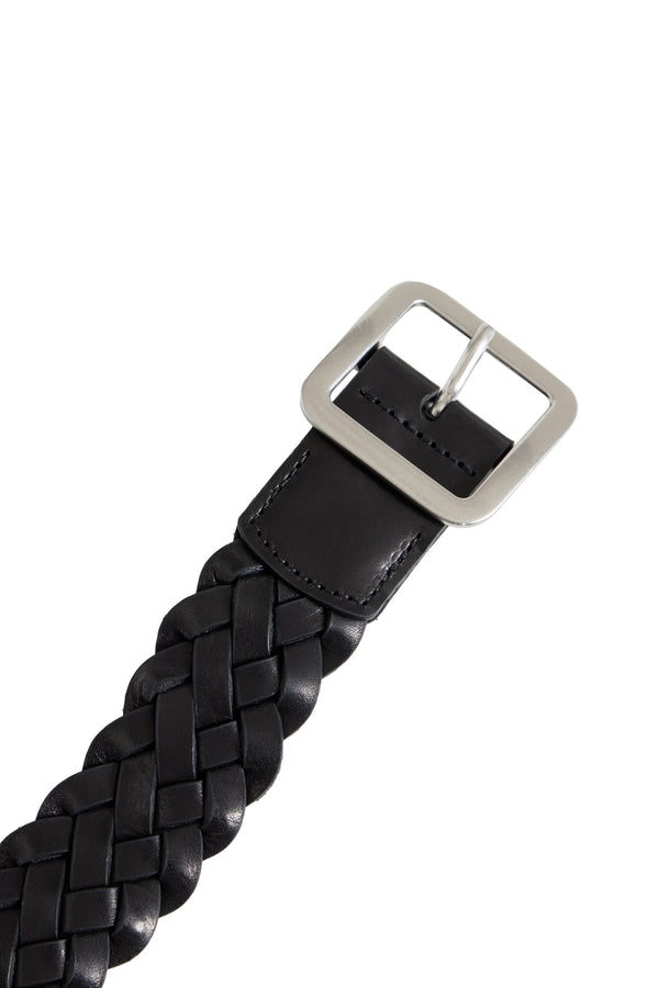 Barbanera Cassidy 35mm Black Woven Leather Belt