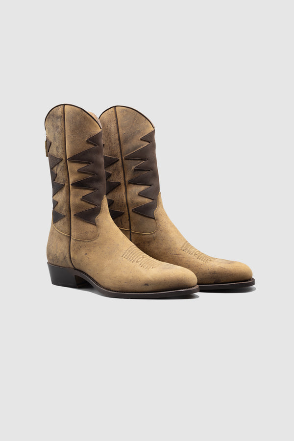 barbanera Cormac Brown Waxy Kudu Leather Boots