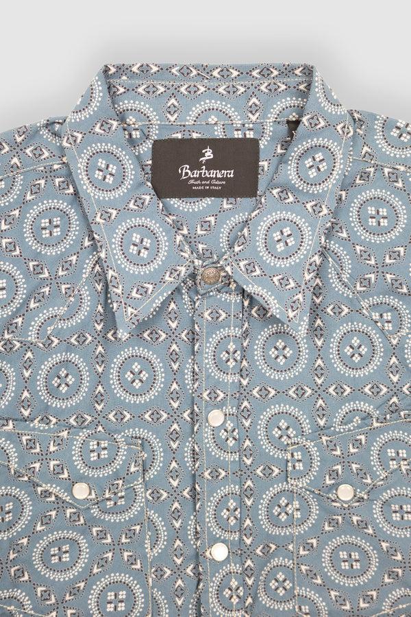 Barbanera FDP Blue Bandana Cotton Shirt