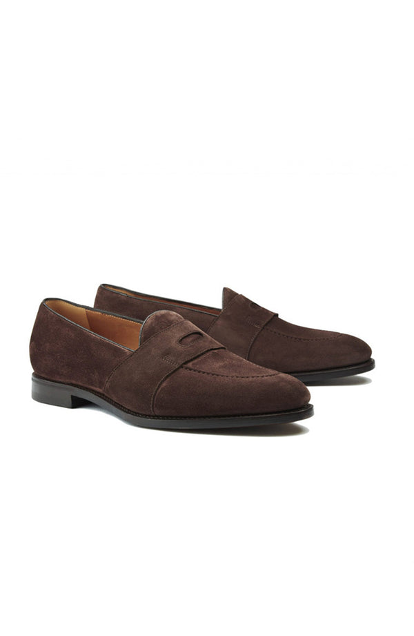 barbanera Guttuso Dark Brown Suede Loafers