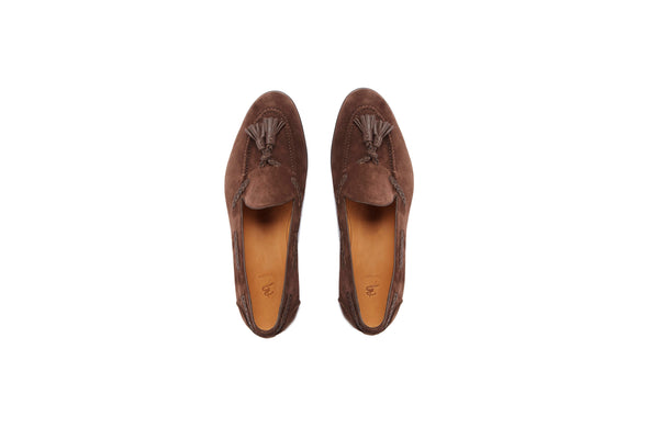 Barbanera Hemingway Brown Suede Tassel Loafers