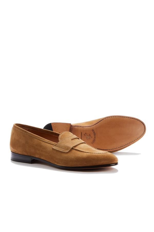 Barbanera Lawrence Light Brown Suede Penny Loafers