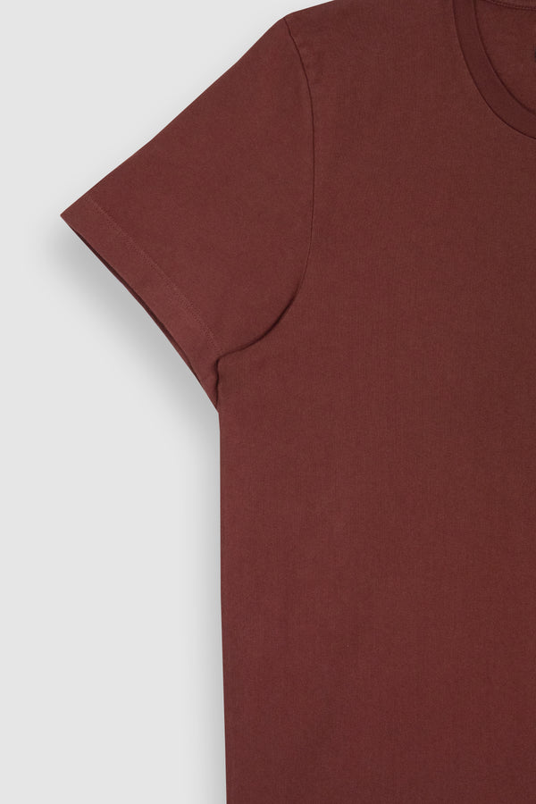 Barbanera Lewis Dark Red Raw Cotton T-Shirt