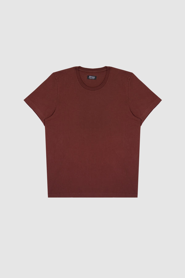 barbanera Lewis Dark Red Raw Cotton T-Shirt