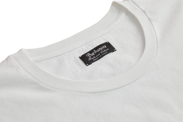 Barbanera Plain White Raw Cotton T-Shirt