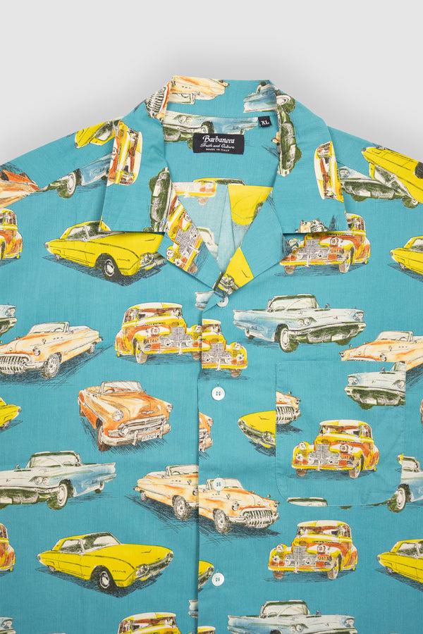 Barbanera Santos Light Blue Cars Cotton Shirt