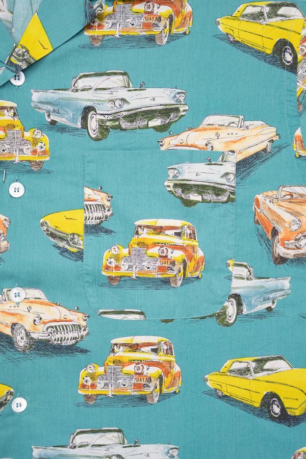 Barbanera Santos Light Blue Cars Cotton Shirt