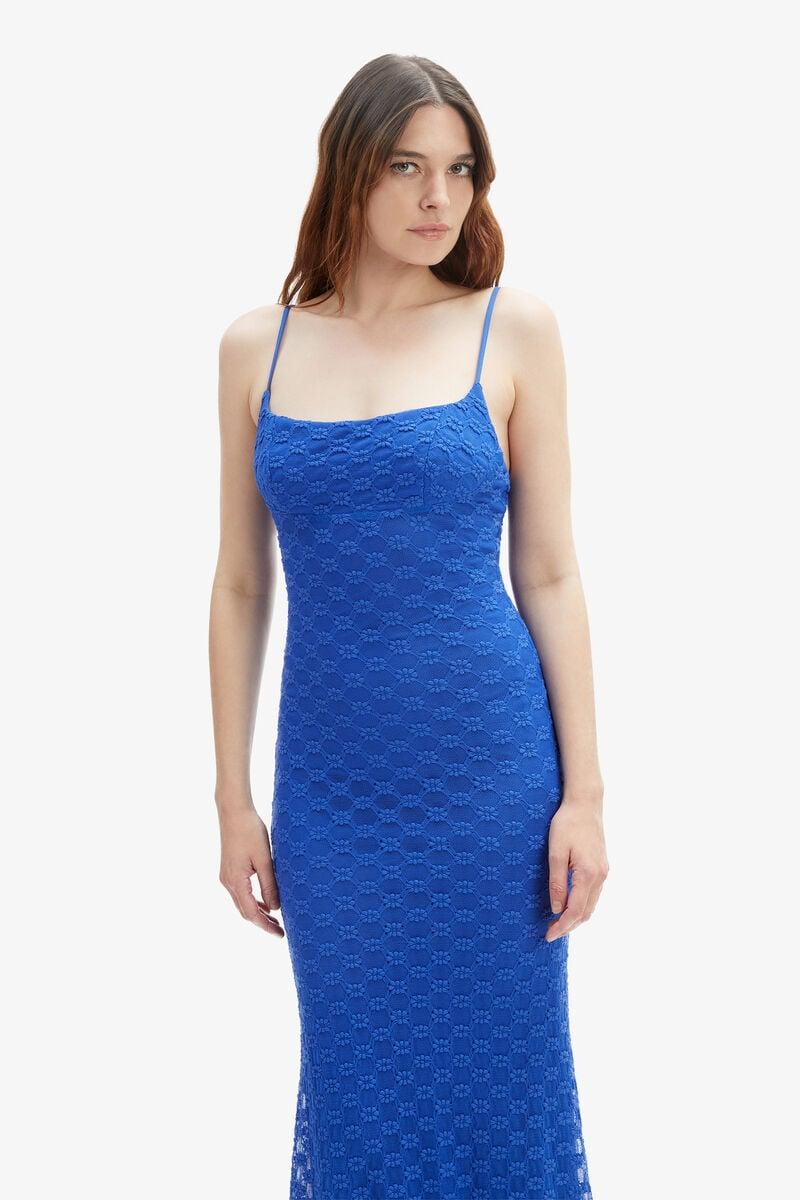 Bardot Adoni Mesh Midi Dress In Cobalt