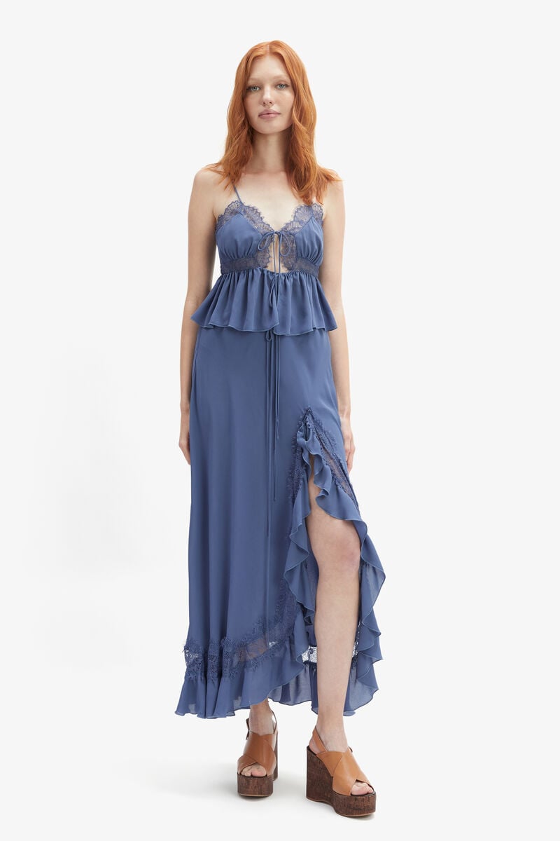 Bardot Amari Lace Detail Cami In Dustyblue