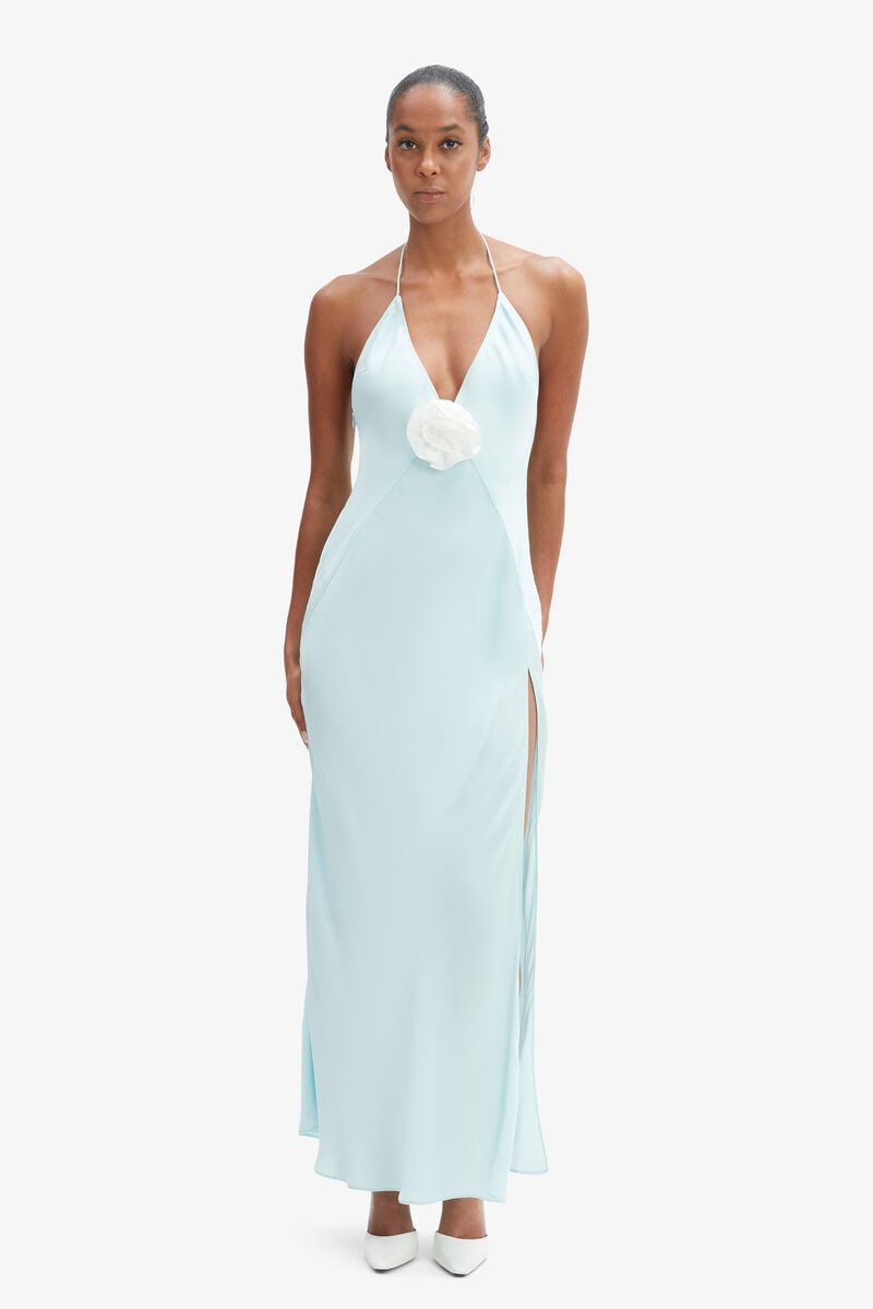 Bardot Aradia Halter Dress In Aqua