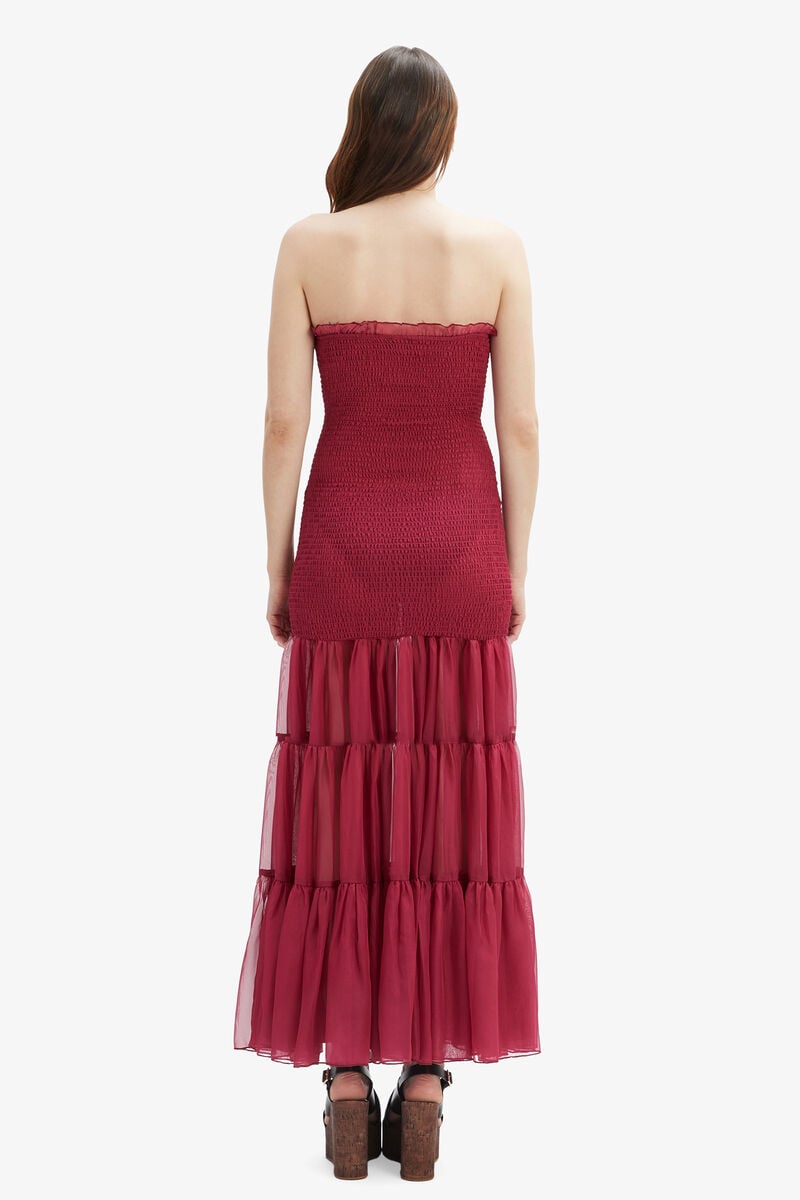 Bardot Azura Strapless Maxi Dress In Pale Burg