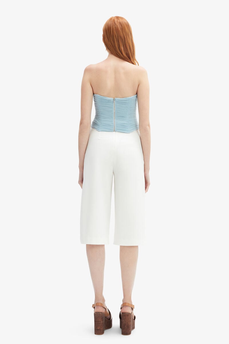 Bardot Elise Mesh Corset Top In Softblue