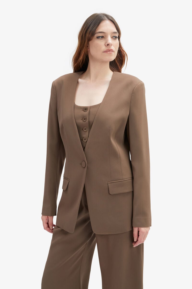 Bardot Ellera Fitted Blazer In Brown