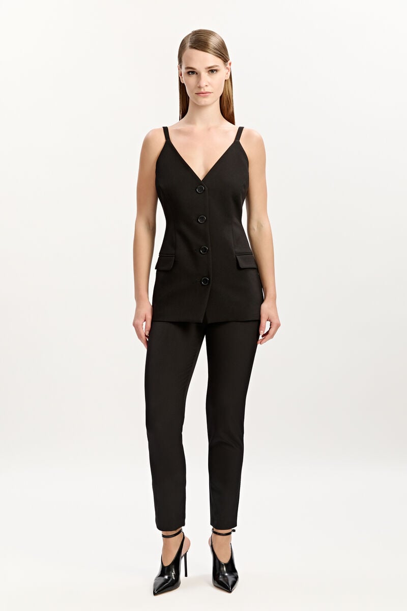 Bardot Ellera Long Line Vest In Black