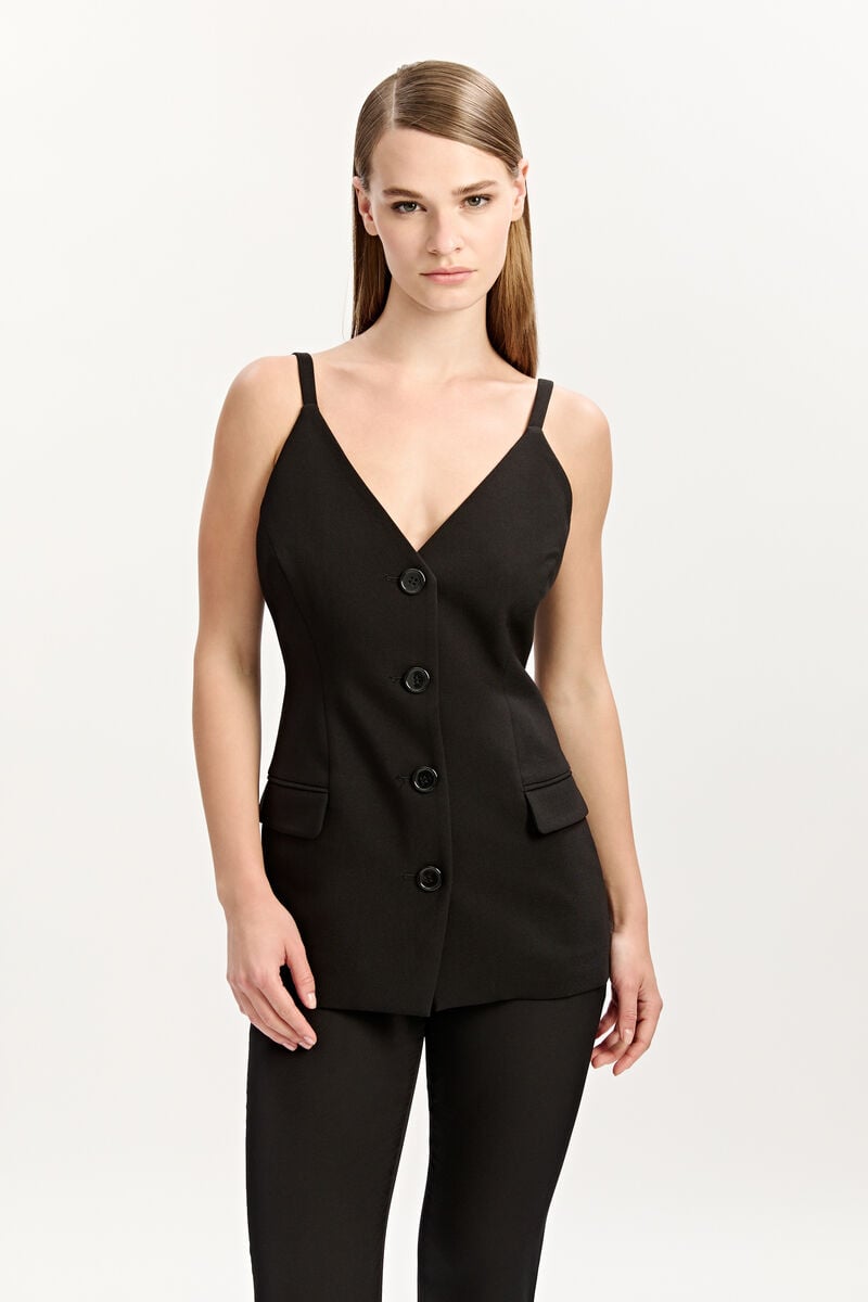 Bardot Ellera Long Line Vest In Black