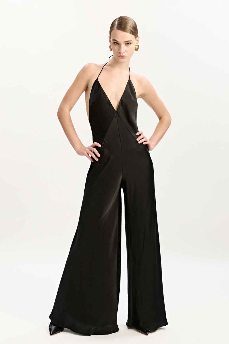 Bardot Keaton Halter Jumpsuit In Black