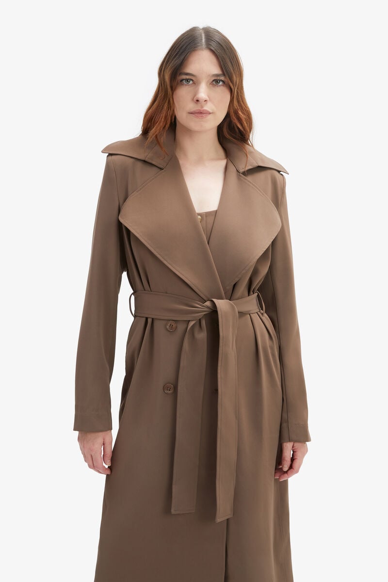 Bardot Kira Trench Coat In Brown
