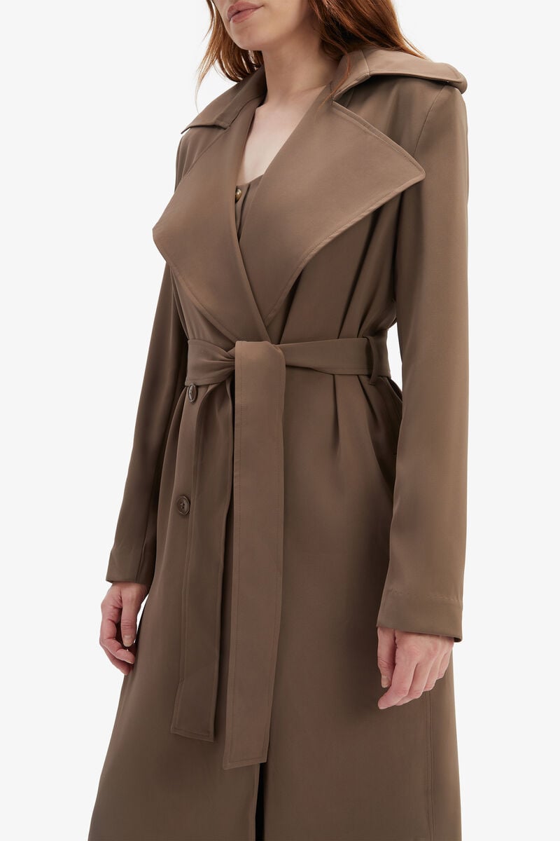 Bardot Kira Trench Coat In Brown