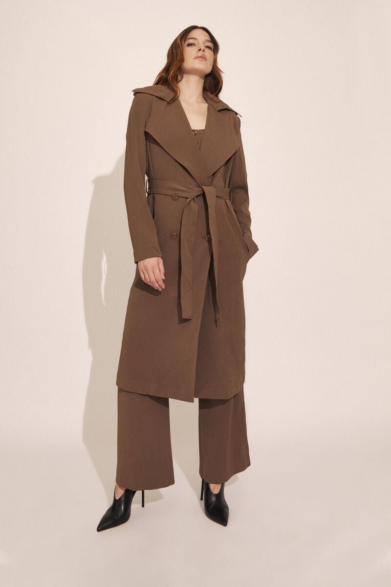 bardot kira trench coat in brown