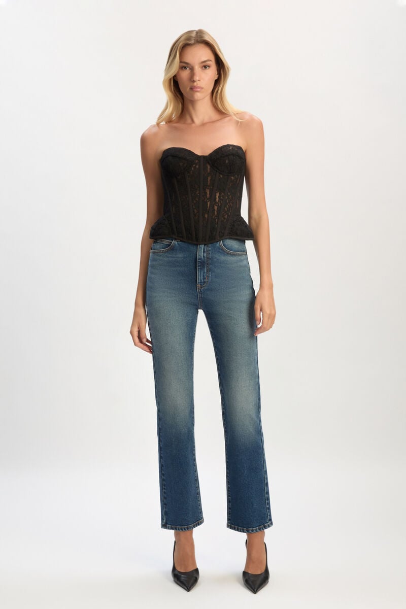 Bardot Lenna Straight Leg Jean In Washed Ind