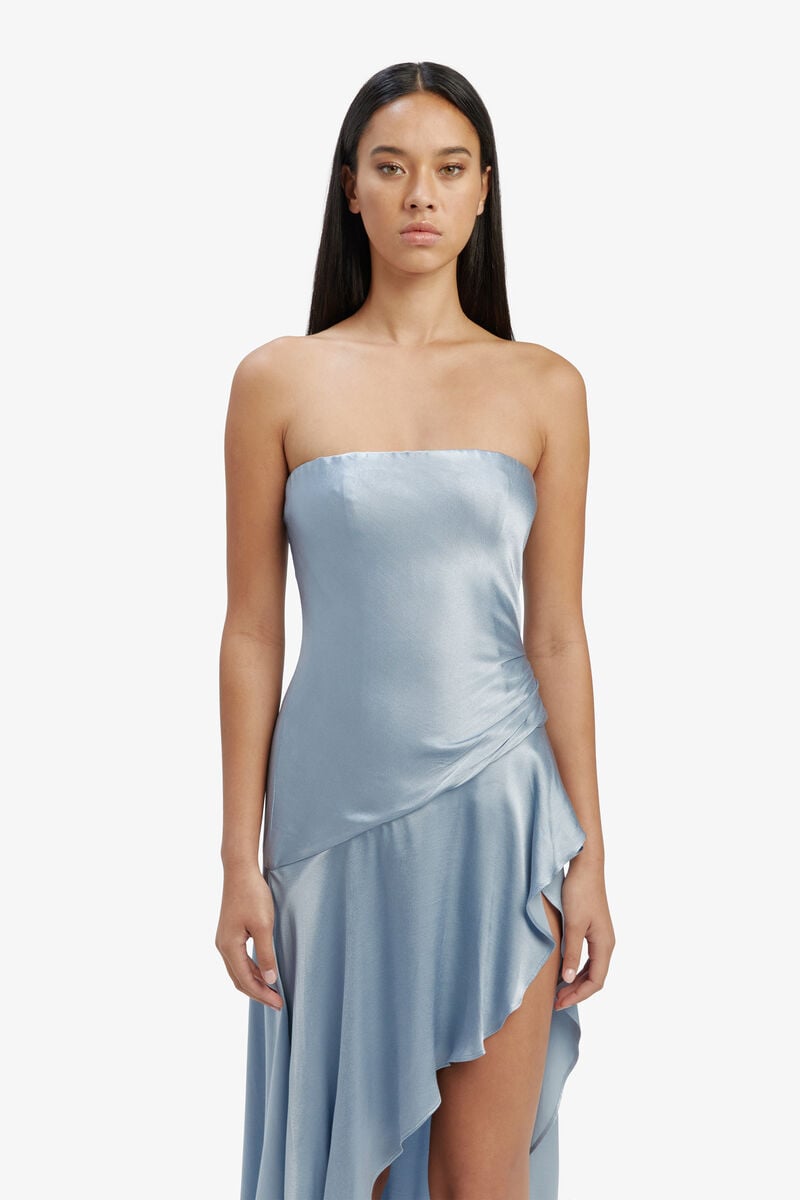 Bardot Lorenza Midi Dress In Dustyblue