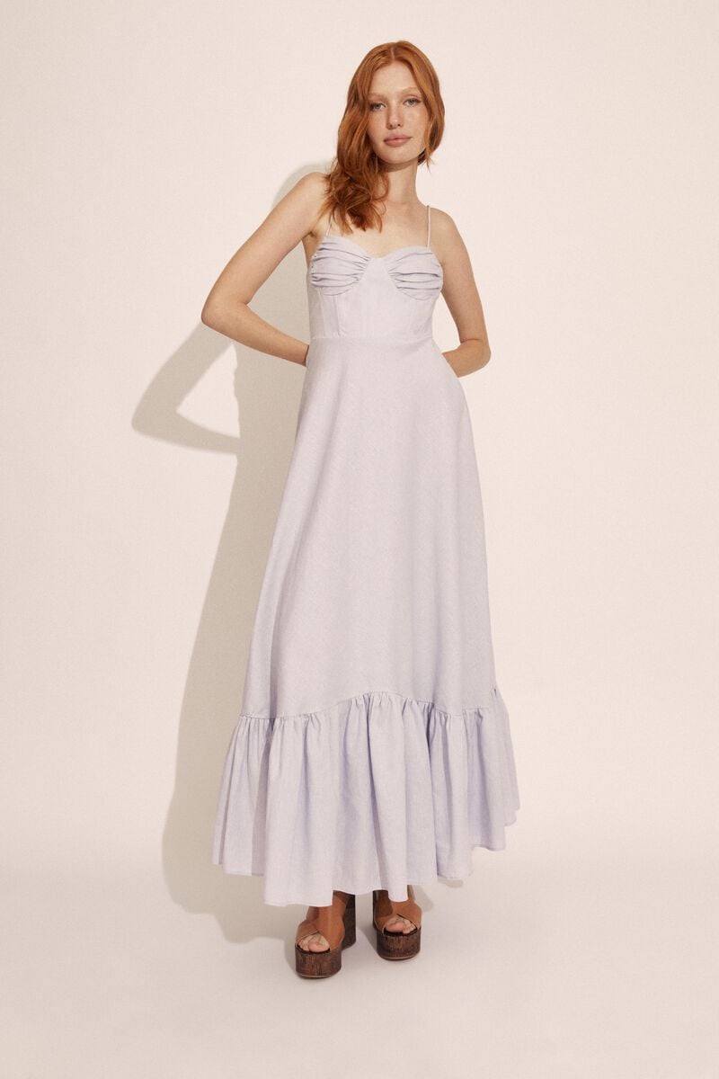 bardot marian maxi dress in softblue
