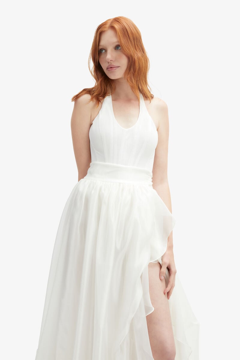Bardot Mirella Wrap Maxi Skirt In Ivory