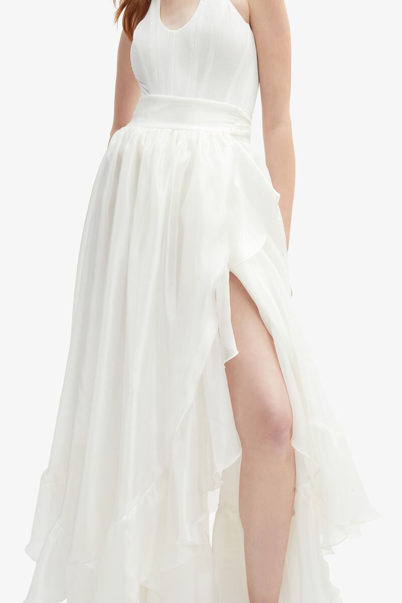 Bardot Mirella Wrap Maxi Skirt In Ivory