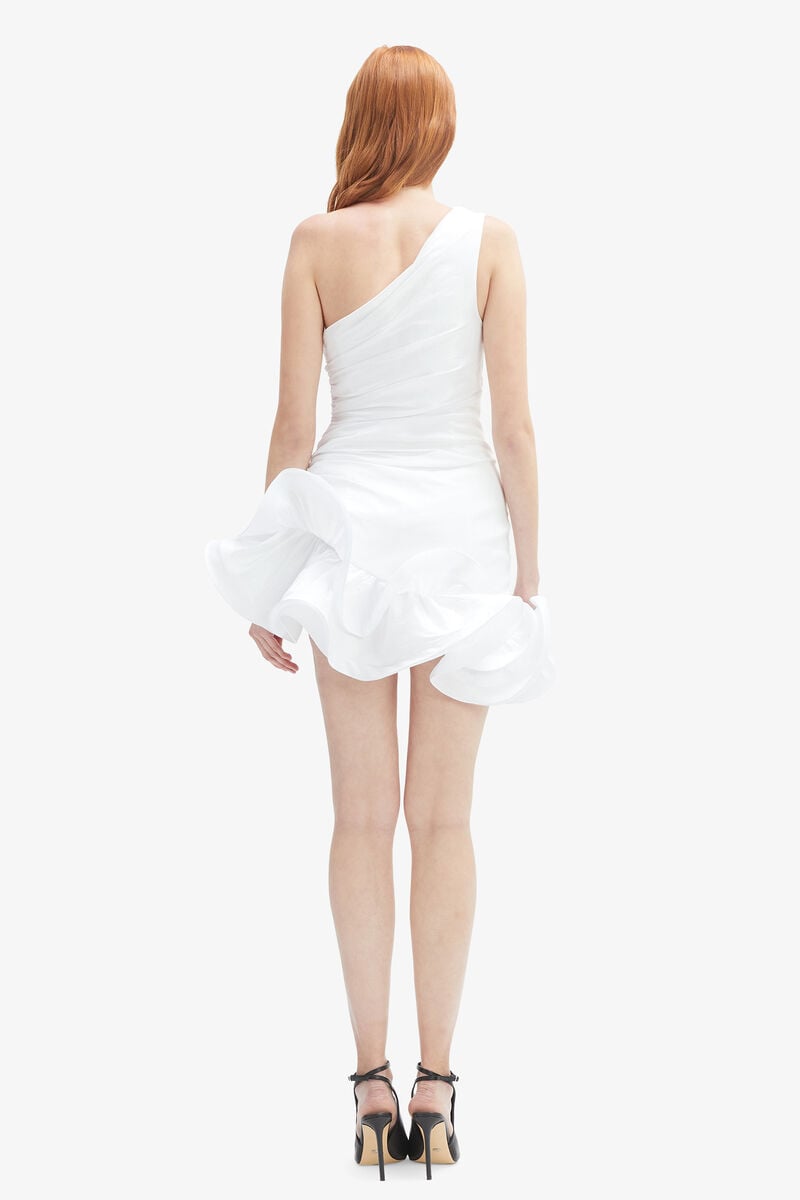 Bardot Silvania Ruffle Mini Dress In Orchidwht
