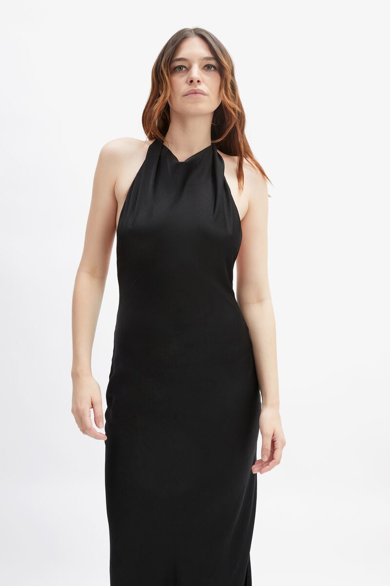 Bardot Similina Halter Maxi Dress In Black